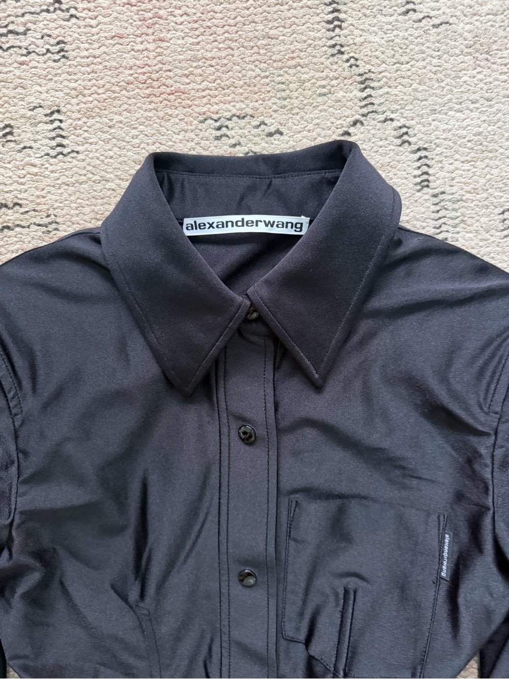 Alexander Wang fitted shirt dress in active stretch - Picture 6 of 8